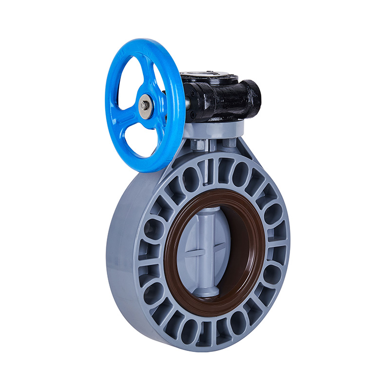 PVC-C D371X-10V Worm-Gear Butterfly Valve DN40-1000 40A-1000A JIS Standard