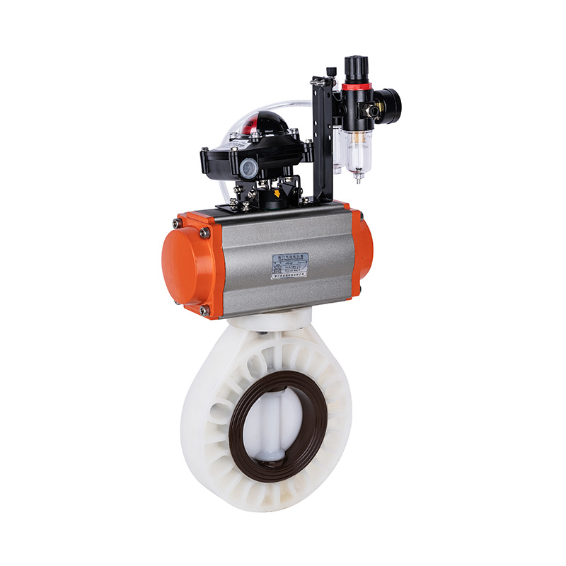 PVDF D671X-10F Pneumaattinen läppäventtiili DN32-1000 1-1/4'-30' ANSI Standard
