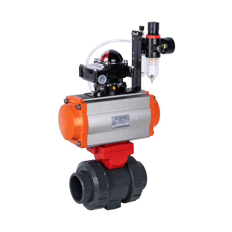 PVC-U Q661F-10U pneumaattinen kaksoisliitospalloventtiili DN15-100 GB vakio
