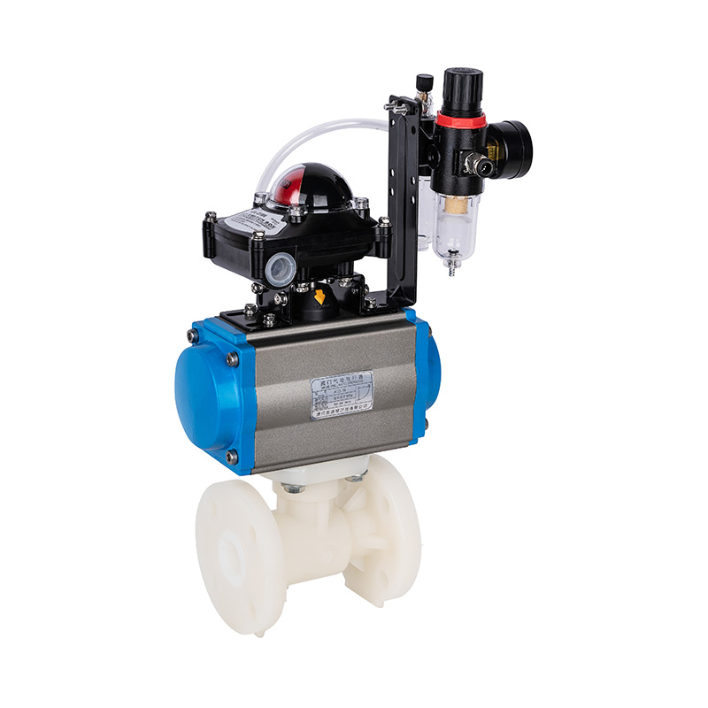 PVDF Q641F-10F Pneumaattinen laippapalloventtiili DN20-300 20A-300A JIS Standard