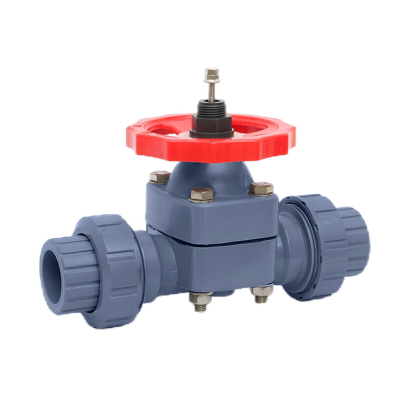 PVC-C G61F-10V kaksoisliitoskalvoventtiili DN25 GB Vakio